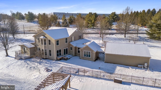 view of snowy aerial view