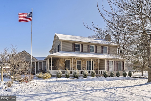 view of front of house with a porch