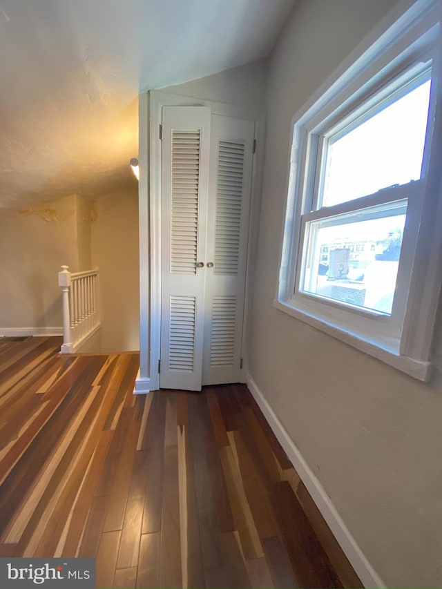 interior space featuring dark wood-type flooring