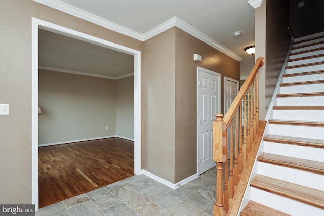 stairs with ornamental molding