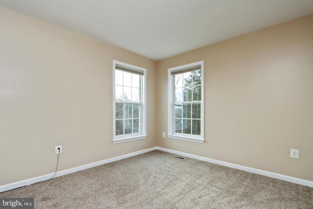 view of carpeted empty room