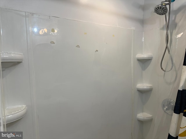 bathroom with a shower