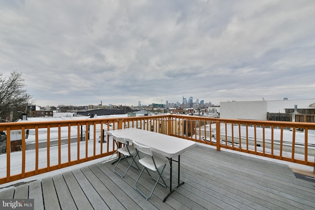 view of wooden terrace