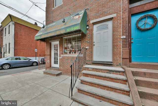 view of doorway to property