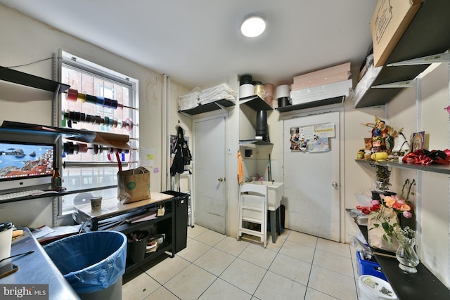 kitchen featuring light tile patterned floors