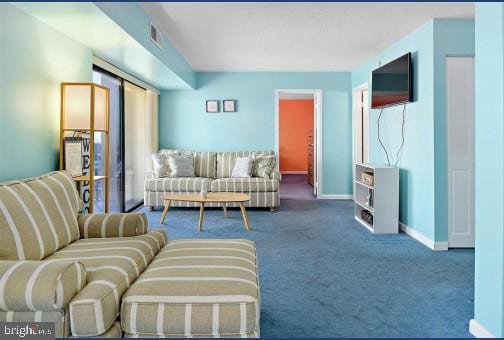 view of carpeted living room