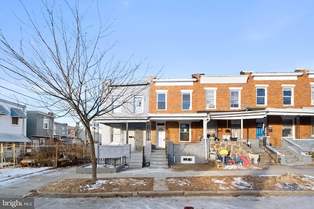 multi unit property with covered porch