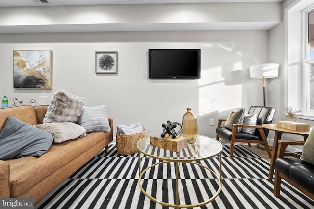 living room featuring hardwood / wood-style floors