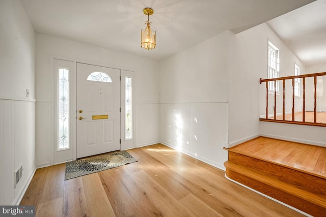 entryway featuring light hardwood / wood-style floors