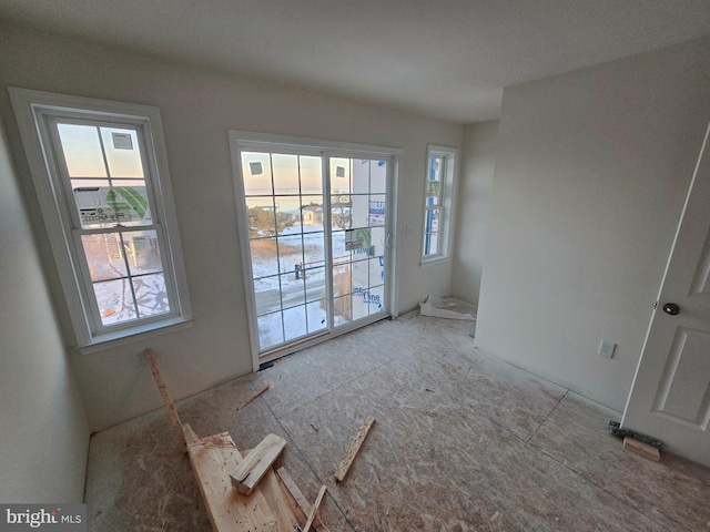 interior space with a healthy amount of sunlight