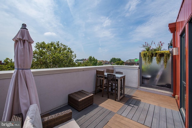 view of wooden terrace