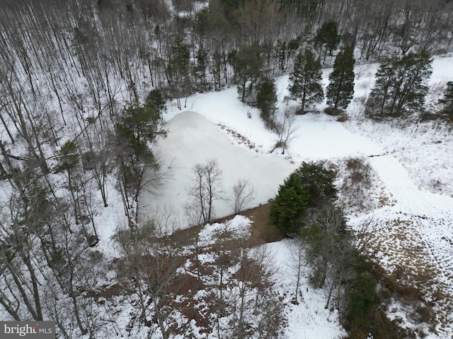 view of snowy aerial view