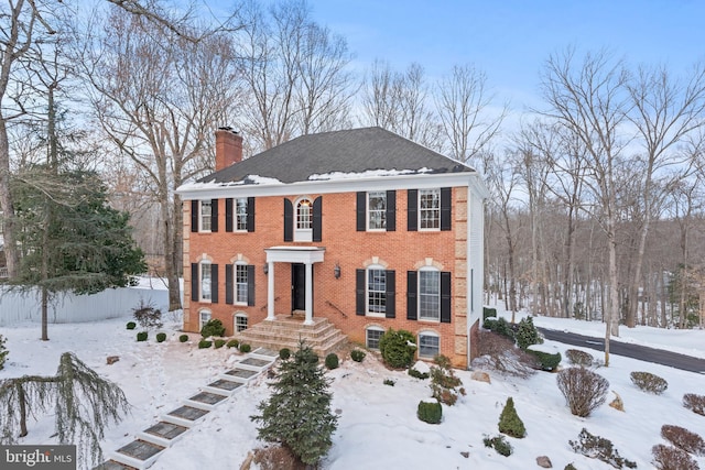 view of colonial home