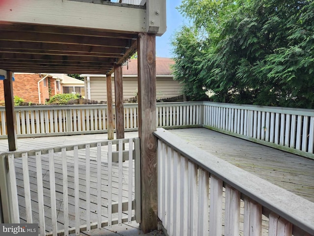 view of wooden terrace