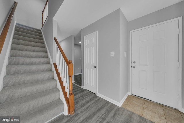 entryway featuring light hardwood / wood-style flooring