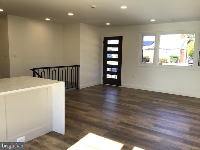 entryway featuring dark hardwood / wood-style flooring