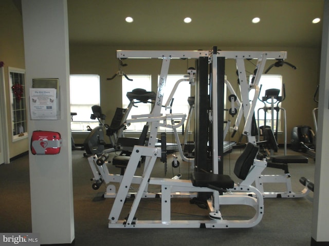 view of workout area