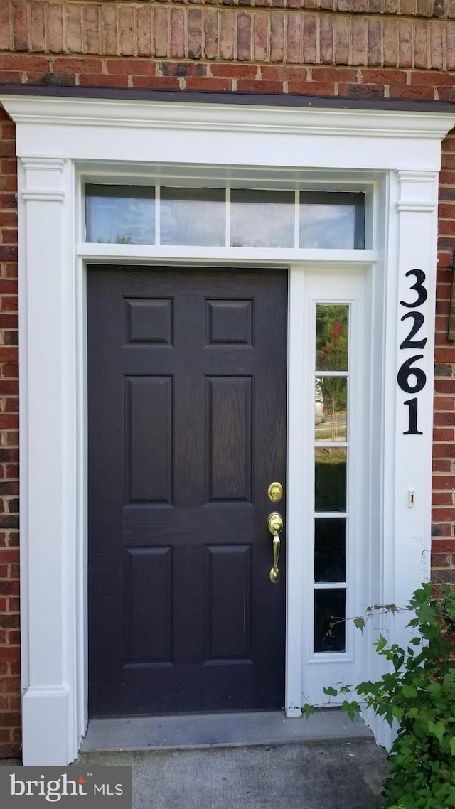 view of doorway to property