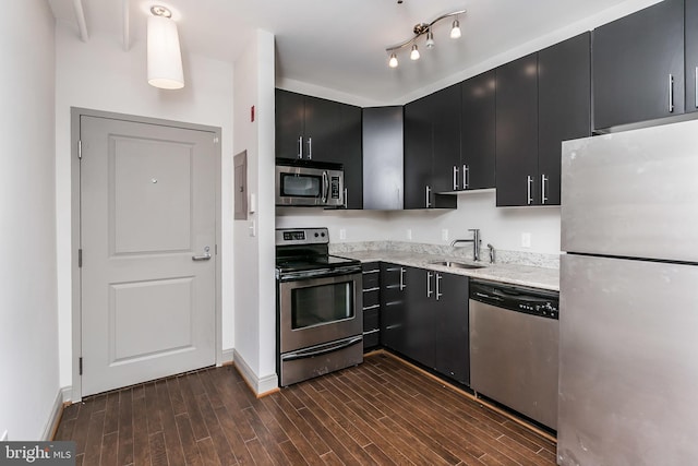 kitchen featuring appliances with stainless steel finishes and sink