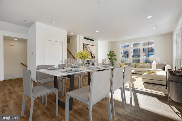 3234 Royal Fern Pl, Rockville, MD 20852 - dining room featuring visible vents, wood finished floors, and recessed lighting