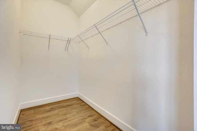 3234 Royal Fern Pl, Rockville, MD 20852 - walk in closet with light wood-style flooring and vaulted ceiling