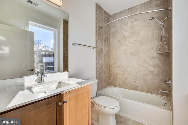 3234 Royal Fern Pl, Rockville, MD 20852 - full bathroom with shower / bathing tub combination, visible vents, toilet, and vanity