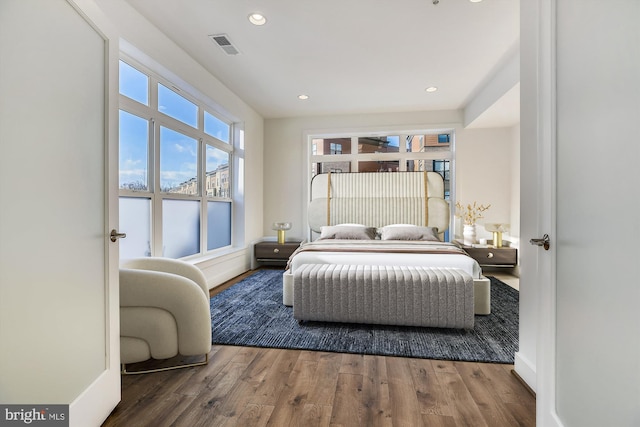 3234 Royal Fern Pl, Rockville, MD 20852 - bedroom with visible vents, recessed lighting, and wood finished floors