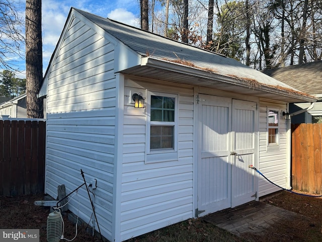 view of outdoor structure