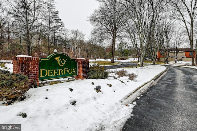 view of community sign