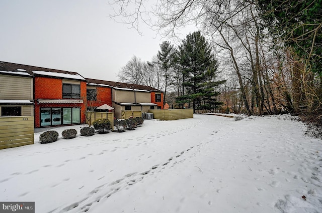 view of snowy yard