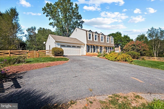 view of property with a garage