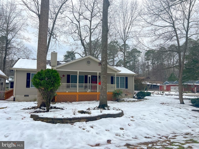 view of front of home with a porch