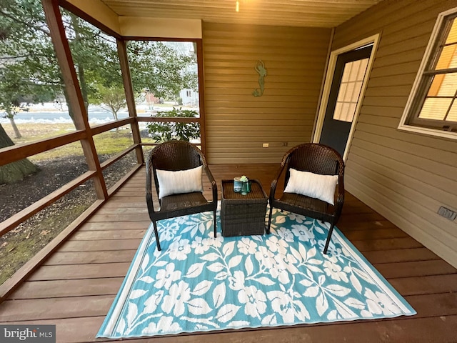 view of sunroom