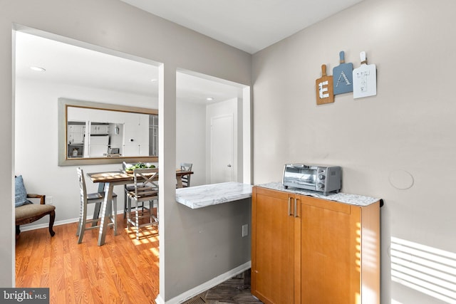 interior space featuring light hardwood / wood-style flooring