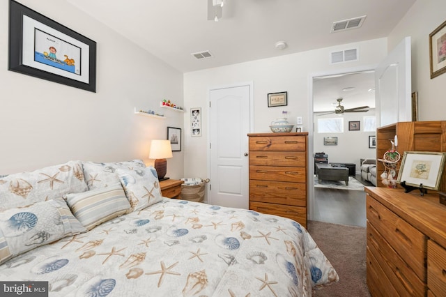 view of carpeted bedroom