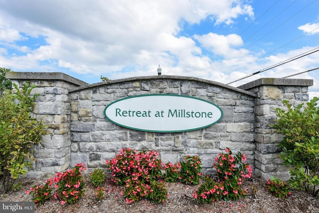 view of community sign