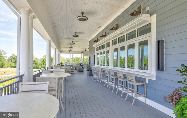 view of wooden terrace