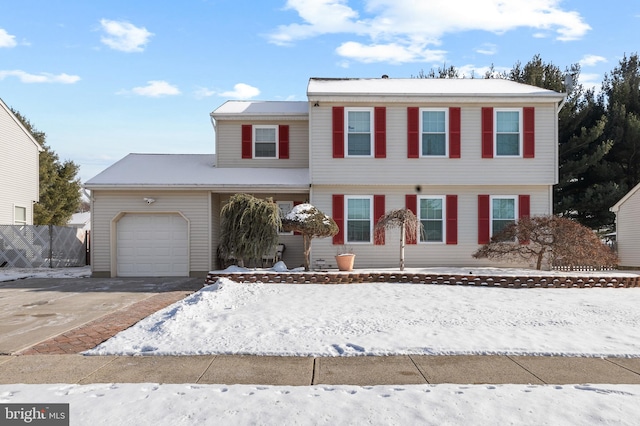 view of front facade with a garage