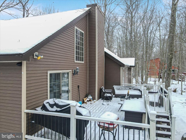 exterior space with a wooden deck