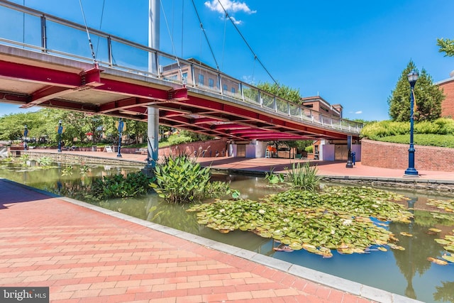 view of property's community featuring a water view