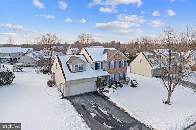 view of property with a garage