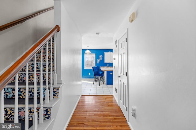 interior space featuring light wood-type flooring