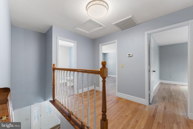 hall featuring light hardwood / wood-style flooring