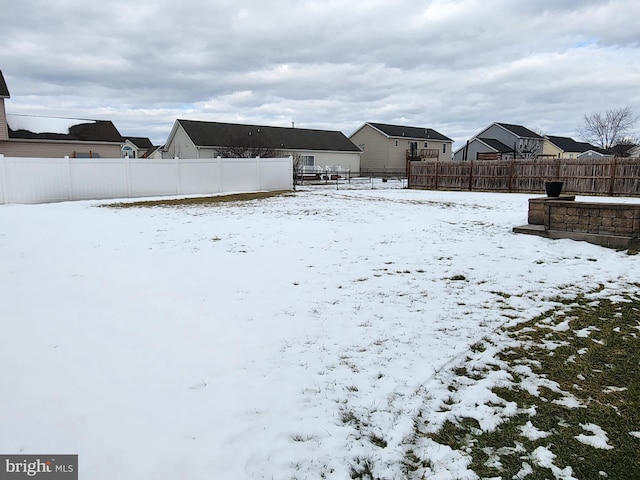 view of snowy yard