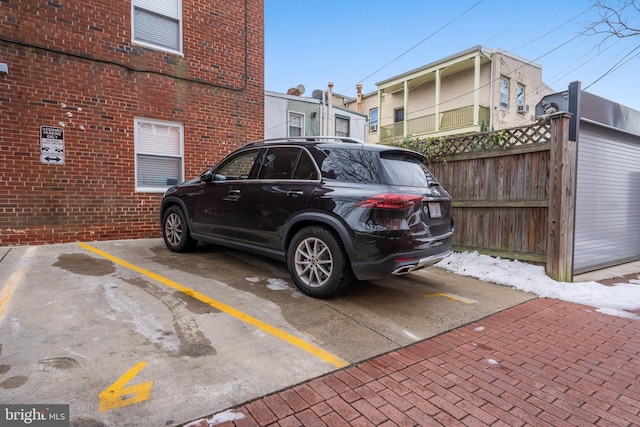 view of parking / parking lot