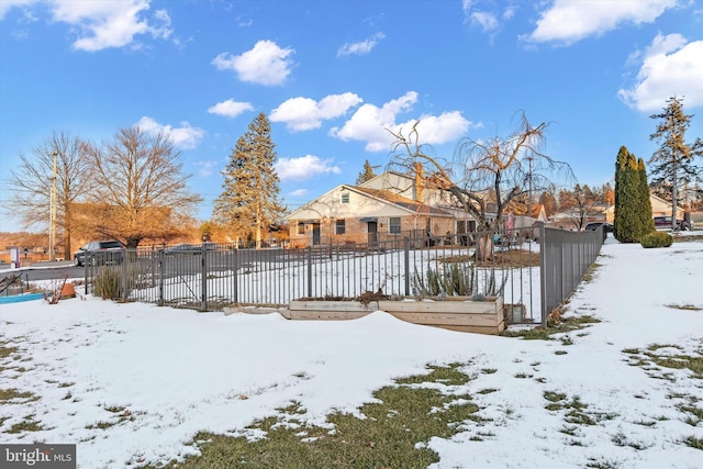 view of snowy yard