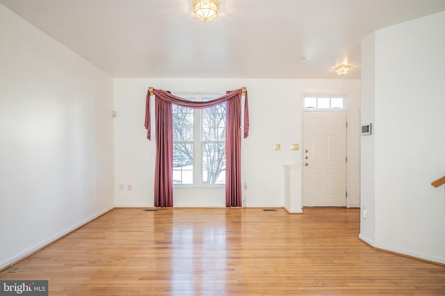 foyer featuring light wood-type flooring