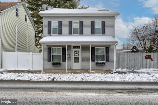 front of property with a porch