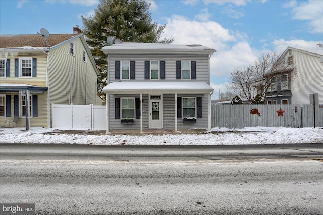 view of front property with a porch