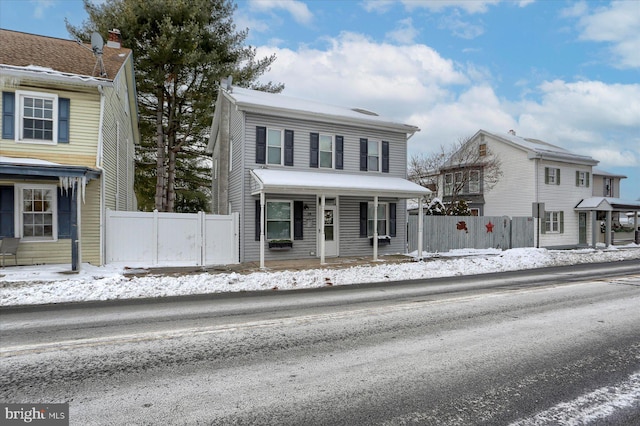 front of property with a porch